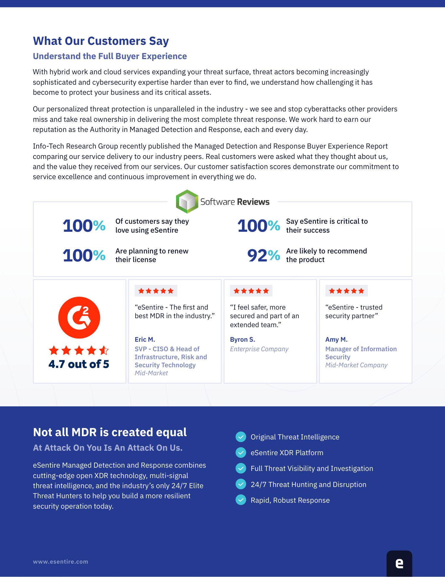 eSentire - One Pager — page 2